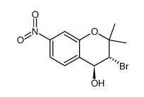 (3R,4S)-3-Bromo-2,2-dimethyl-7-nitro-chroman-4-ol Structure