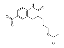 3-(3-acetoxypropyl)-6-nitro-3,4-dihydro-2(1H)-quinolinone Structure