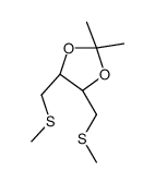 (4R,5R)-2,2-dimethyl-4,5-bis(methylsulfanylmethyl)-1,3-dioxolane结构式