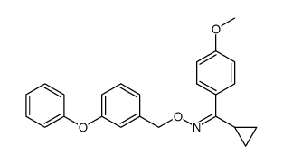 Cyclopropyl-(4-methoxy-phenyl)-methanone O-(3-phenoxy-benzyl)-oxime结构式