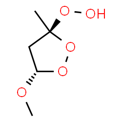 Hydroperoxide, (3R,5R)-5-methoxy-3-methyl-1,2-dioxolan-3-yl, rel- (9CI) Structure