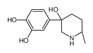 1,2-Benzenediol, 4-(3-hydroxy-6-methyl-3-piperidinyl)-, cis- (9CI) picture