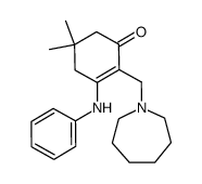 3-Anilino-2-hexamethyleniminomethyl-5,5-dimethyl-2-cyclohexen-1-on Structure