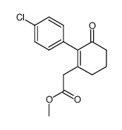 methyl 2-(4-chlorophenyl)-3-oxo-1-cyclohexen-1-ylacetate结构式