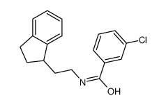 3-Chloro-N-(2-(2,3-dihydro-1H-inden-1-yl)ethyl)benzamide结构式