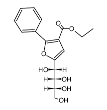 ethyl 2-phenyl-5-[(1S,2R,3R)-1,2,3,4-tetrahydroxybutyl]-3-furoate Structure