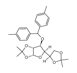 3-O-[bis(4-methylphenyl)methyl]-1,2:5,6-di-O-isopropylidene-α-D-glucofuranose结构式