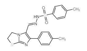 4-methyl-N-[[3-(4-methylphenyl)-6-thia-1,4-diazabicyclo[3.3.0]octa-2,4-dien-2-yl]methylideneamino]benzenesulfonamide Structure