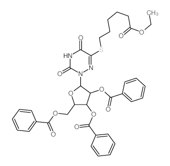 [3,4-dibenzoyloxy-5-[6-(5-ethoxycarbonylpentylsulfanyl)-3,5-dioxo-1,2,4-triazin-2-yl]oxolan-2-yl]methyl benzoate picture