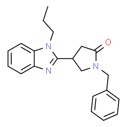 1-benzyl-4-(1-propyl-1H-benzo[d]imidazol-2-yl)pyrrolidin-2-one结构式