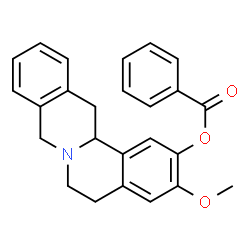 6H-Dibenzo[a,g]quinolizin-2-ol,5,8,13,13a-tetrahydro-3-methoxy-,benzoate (ester) (9CI) Structure