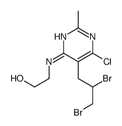 2-[[6-chloro-5-(2,3-dibromopropyl)-2-methylpyrimidin-4-yl]amino]ethanol结构式