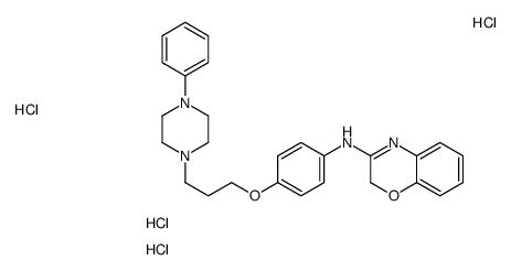 N-[4-[3-(4-phenylpiperazin-1-yl)propoxy]phenyl]-2H-1,4-benzoxazin-3-amine,tetrahydrochloride结构式