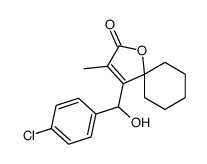 1-Oxaspiro(4.5)dec-3-en-2-one, 4-((4-chlorophenyl)hydroxymethyl)-3-met hyl- picture