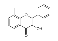 3-hydroxy-8-methyl-2-phenylchromen-4-one结构式