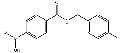 4-(4-氟苄氨基甲酰基)苯基硼酸结构式