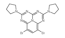 7,9-dibromo-2,5-bis(1-pyrrolidino)-1,3,4,6,9b-pentaazaphenalene结构式