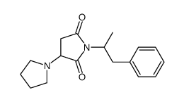 1-(1-phenylpropan-2-yl)-3-pyrrolidin-1-ylpyrrolidine-2,5-dione Structure