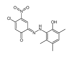 3-chloro-6-[(2-hydroxy-3,5,6-trimethylphenyl)hydrazinylidene]-4-nitrocyclohexa-2,4-dien-1-one Structure