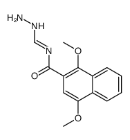 N-(hydrazinylmethylidene)-1,4-dimethoxynaphthalene-2-carboxamide结构式