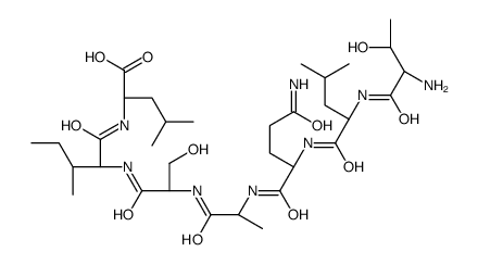 (2S)-2-[[(2S,3S)-2-[[(2S)-2-[[(2S)-2-[[(2S)-5-amino-2-[[(2S)-2-[[(2S,3R)-2-amino-3-hydroxybutanoyl]amino]-4-methylpentanoyl]amino]-5-oxopentanoyl]amino]propanoyl]amino]-3-hydroxypropanoyl]amino]-3-methylpentanoyl]amino]-4-methylpentanoic acid Structure