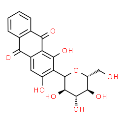 2-D-Glucopyranosyl-1,3-dihydroxy-9,10-anthracenedione结构式