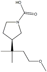 (R)-1-Pyrrolidinecarboxylic acid 3-(methoxymethyl)-1,1-dimethylethyl ester结构式