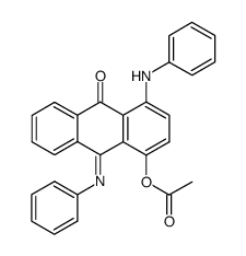 N-phenyl-1-acetoxy-4-phenylamino-9,10-anthraquinone 9-imine Structure