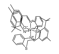 [V(N-p-tol)(1,2-di(3-methyl-5-tert-butyl-salicylaldimino-o-phenylyhio)ethane(2-))]结构式