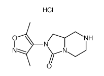 2-(3,5-Dimethylisoxazol-4-yl)hexahydroimidazo[1,5-a]pyrazin-3(2H)-one hydrochloride Structure