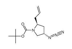 (2S,4S)-1-Boc-2-allyl-4-azidopyrrolidine结构式