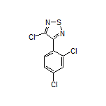 3-氯-4-(2,4-二氯苯基)-1,2,5-噻二唑结构式