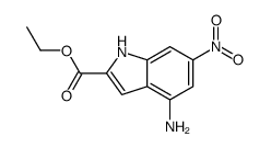 6-硝基-4-氨基-1H-吲哚-2-羧酸乙酯结构式