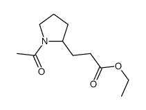 ethyl 3-(1-acetylpyrrolidin-2-yl)propanoate结构式