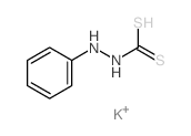 Hydrazinecarbodithioicacid, 2-phenyl-, potassium salt (1:1) Structure