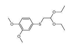 (3,4-dimethoxy-phenylsulfanyl)-acetaldehyde diethylacetal结构式