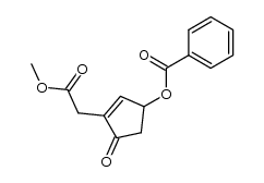 2-methoxycarbonylmethyl-4-benzoyloxy-2-cyclopenten-1-one Structure