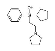 cyclopentyl-hydroxy-phenyl-(2-pyrrolidin-1-ylethyl)silane Structure