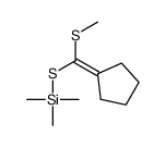 [cyclopentylidene(methylsulfanyl)methyl]sulfanyl-trimethylsilane Structure