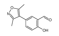 5-(3,5-dimethyl-1,2-oxazol-4-yl)-2-hydroxybenzaldehyde结构式