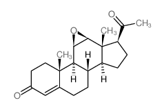 11β,12β-epoxy-pregn-4-ene-3,20-dione Structure