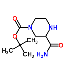 4-BOC-2-哌嗪羧胺结构式