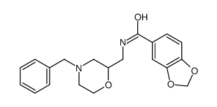 1,3-BENZODIOXOLE-5-CARBOXAMIDE, N-[[4-(PHENYLMETHYL)-2-MORPHOLINYL]METHYL]- Structure