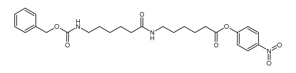 p-nitrophenyl 13-benzyloxycarbonylamino-8-oxo-7-azatridecanoate结构式