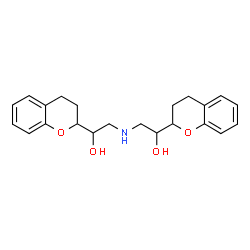 alpha,alpha'-(iminobis(methylene))bis(3,4-dihydro-2H-1-benzopyran-2-methanol)结构式