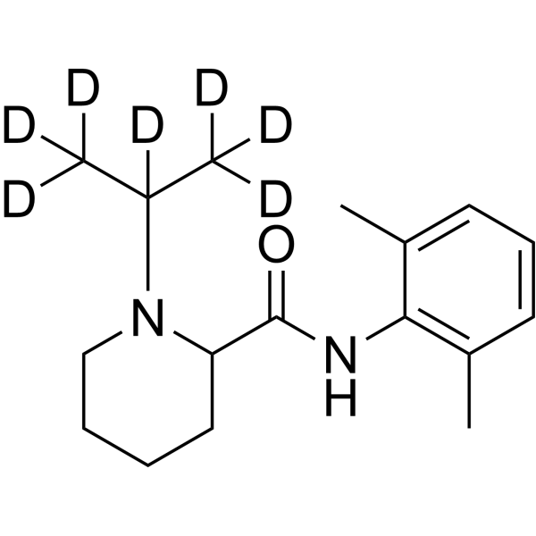 N-(2,6-Dimethylphenyl)-1-isopropylpiperidine-2-carboxamide-d7结构式