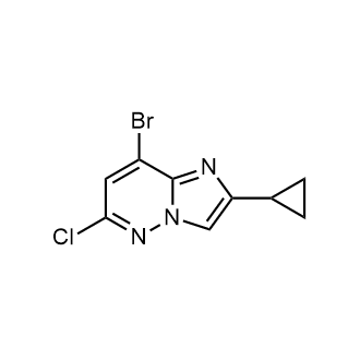8-溴-6-氯-2-环丙基咪唑并[1,2-b]哒嗪结构式