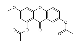 (8-acetyloxy-6-methoxy-9-oxoxanthen-2-yl) acetate Structure