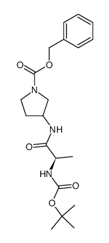 (S-(R*,R*))-3-((2-(((1,1-dimethylethoxy)carbonyl)amino)-1-oxopropyl)amino)-1-pyrrolidinecarboxylic acid phenylmethyl ester Structure