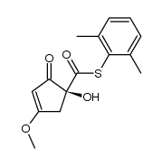 (S)-S-(2,6-dimethylphenyl) 1-hydroxy-4-methoxy-2-oxocyclopent-3-enecarbothioate结构式